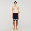 Amalfi Short Contrast Pattern Floaty Shorts Navy Blue