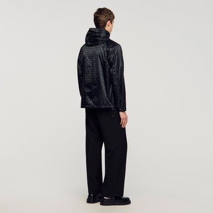 Surf Squarecross Nylon Jacquard Leger Square Cross Nylon Jacket Dark Grey
