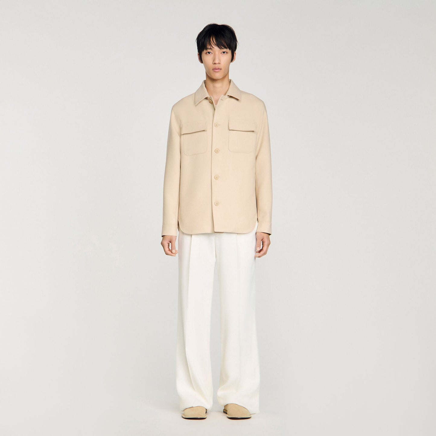 Overshirt Buttoned Overshirt Beige