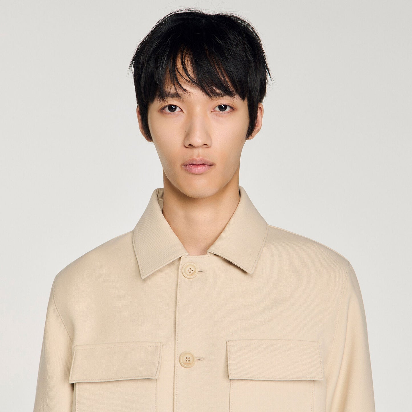 Overshirt Buttoned Overshirt Beige