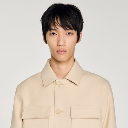 Overshirt Buttoned Overshirt Beige