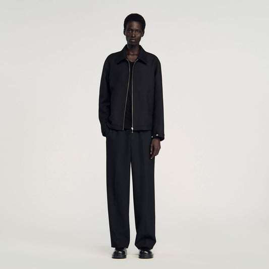 New Zipper Jacket Zip-Up Jacket Black