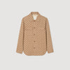 Cross Overshirt Square Cross Jacquard Overshirt Camel