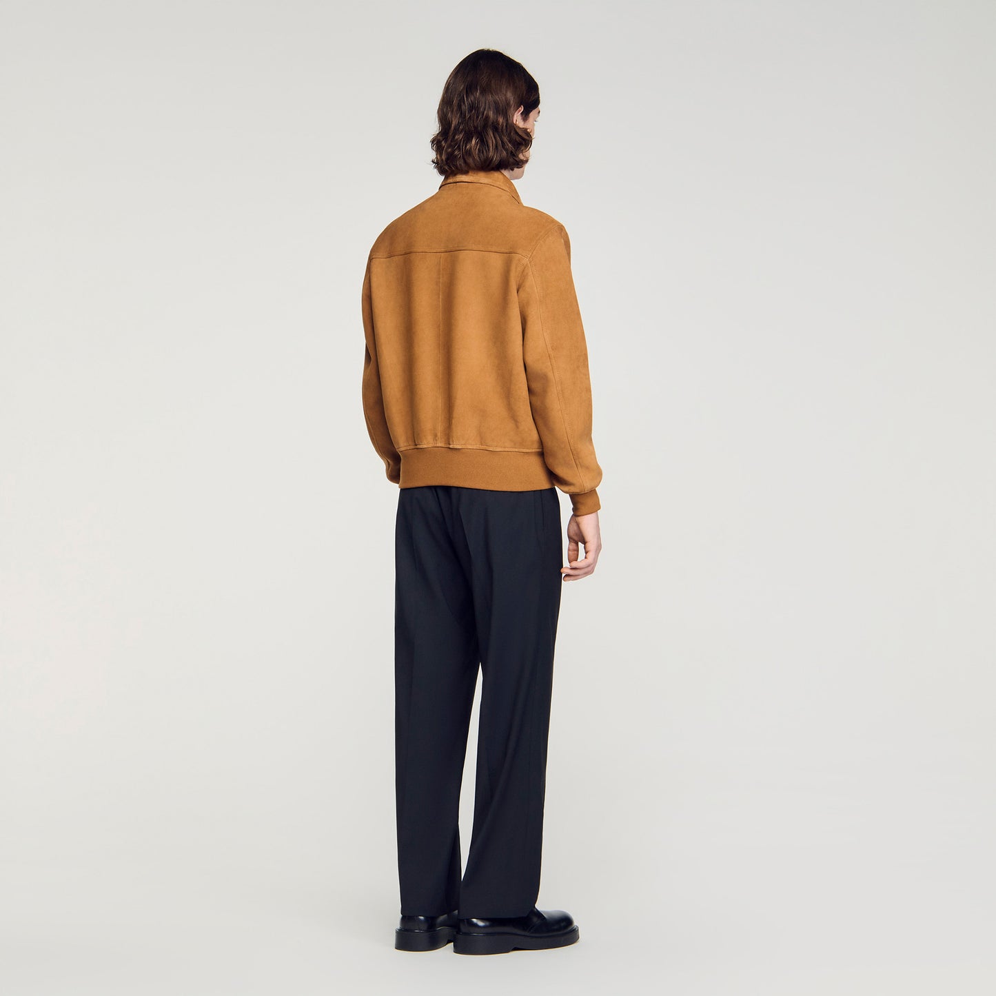 Thomas Jacket Nubuck Suede Leather Jacket Cognac