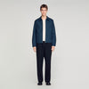Fitted Cross Jacket Square Cross Denim Jacket Navy Blue