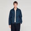 Fitted Cross Jacket Square Cross Denim Jacket Navy Blue
