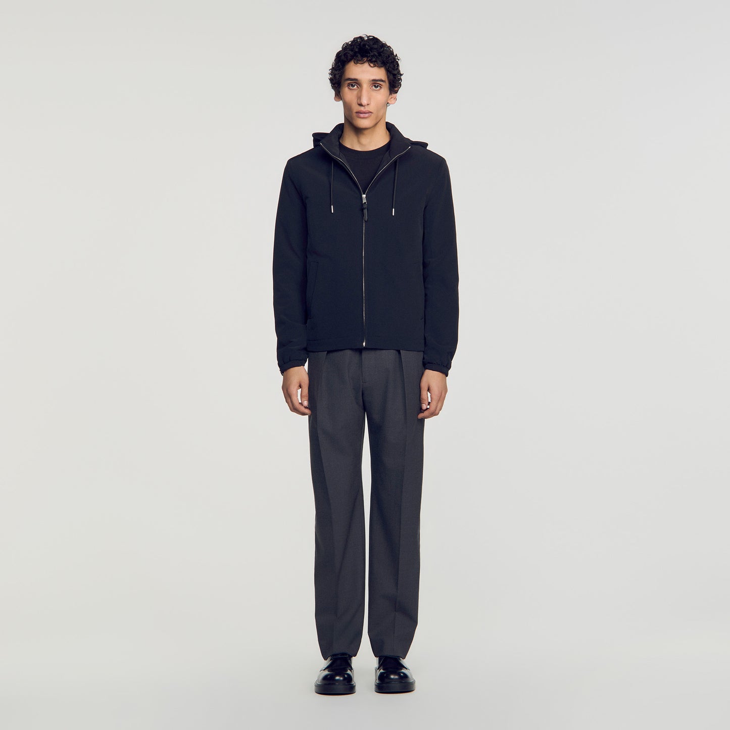 Orion Hooded Zip-Up Jacket Black
