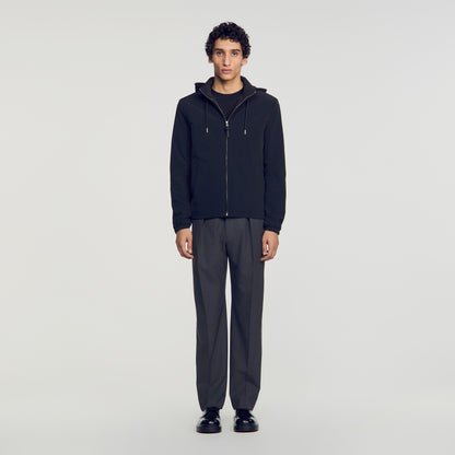 Orion Hooded Zip-Up Jacket Black