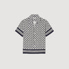 Square Cross Short-Sleeved Shirt Ecru / Navy