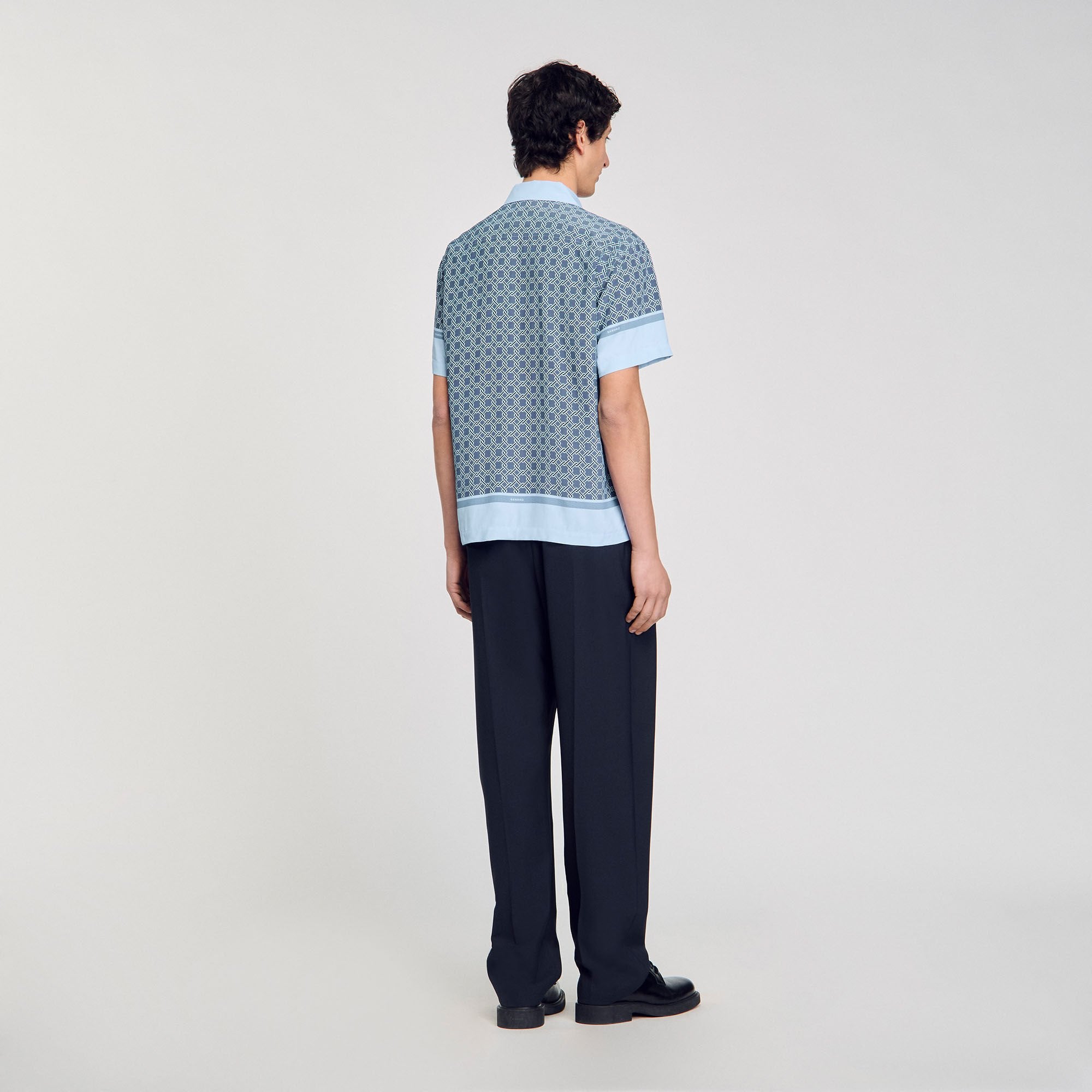 Fence Mc Short-Sleeved Patterned Shirt Chambray