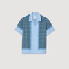 Fence Mc Short-Sleeved Patterned Shirt Chambray