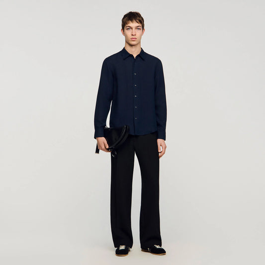 Linen Shirt Linen Shirt Navy Blue