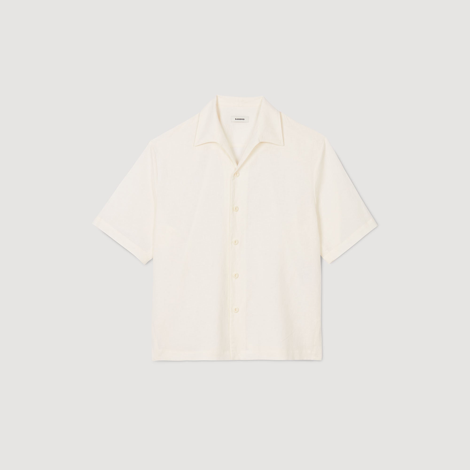 Requin Linen Mc Cotton And Linen Shirt Ivory.