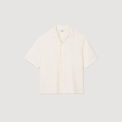 Requin Linen Mc Cotton And Linen Shirt Ivory.