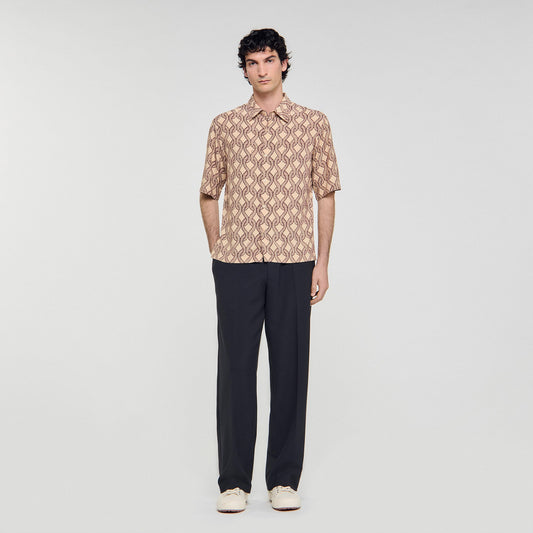 Big Rope Mc Loose-Fit Rope Print Shirt Butter Cream