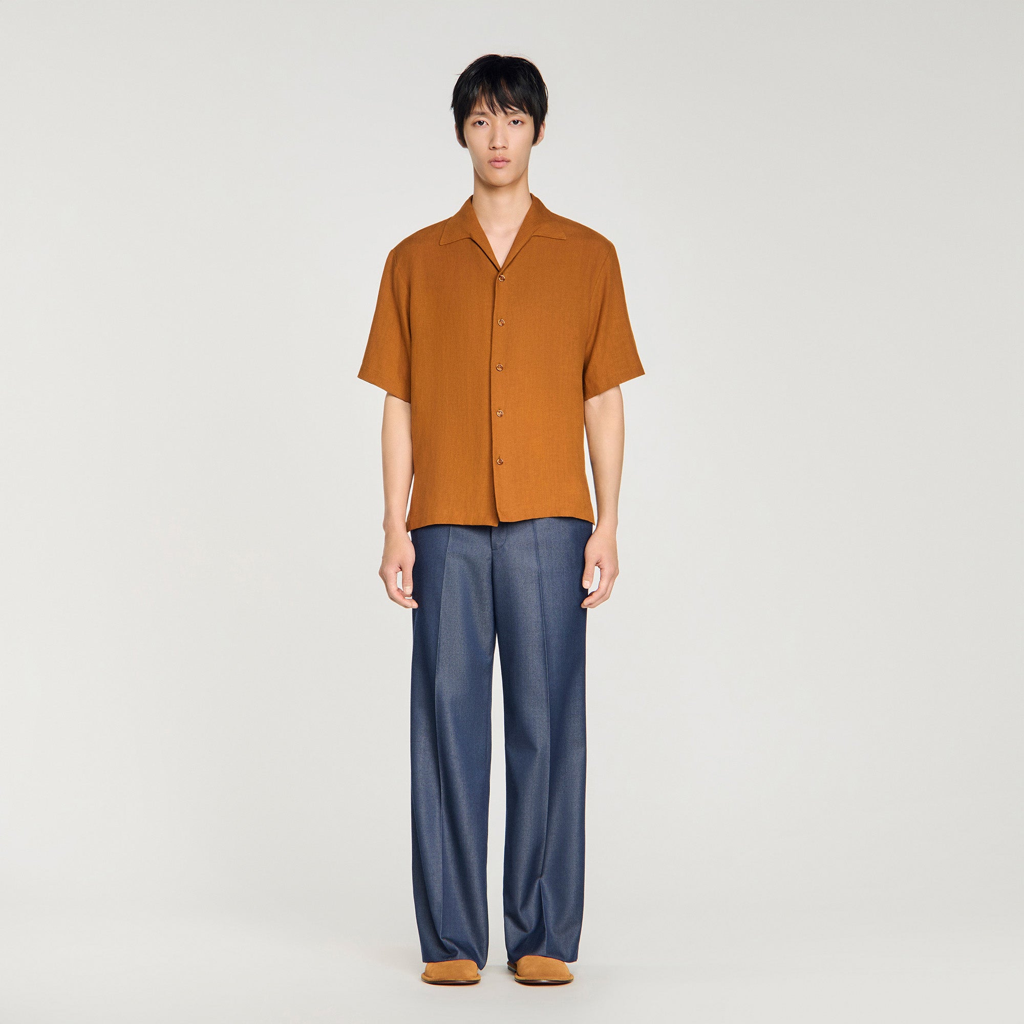 Requin Linen Mc Linen Shirt Whisky