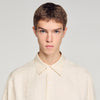 Jacquard Cross Shirt Mc Square Cross Loose-Fit Shirt White