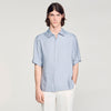 Jacquard Cross Shirt Mc Square Cross Loose-Fit Shirt Chambray