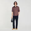 Jacquard Cross Shirt Mc Square Cross loose-fit shirt Chocolate