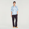Velvet Flowers Mc Loose-Fit Floral Shirt Sky Blue