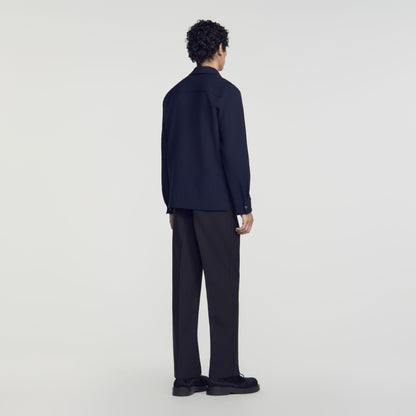 Joker Zip Shirt Zipped Shirt Navy Blue