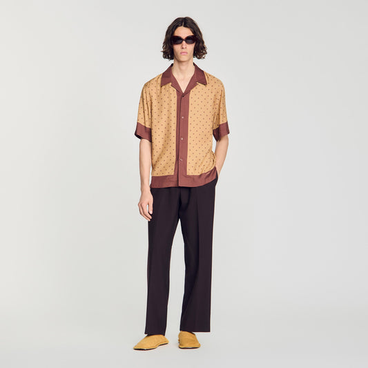 Micro Cross Mc Micro cross motif shirt Camel