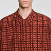 Thread Shirt Shirt with velvet flocking Burnt Orange