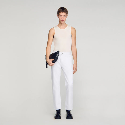 Regular White Regular Raw Jeans White