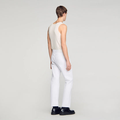Regular White Regular Raw Jeans White