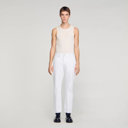 Regular White Regular Raw Jeans White