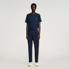 Jersey Pli Elasticated Straight Trousers Black