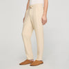 Jersey Pli Elasticated Straight-Leg Trousers Oats