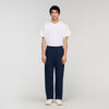 Sandro Logo Jogging Cotton Jogging Bottoms Navy Blue