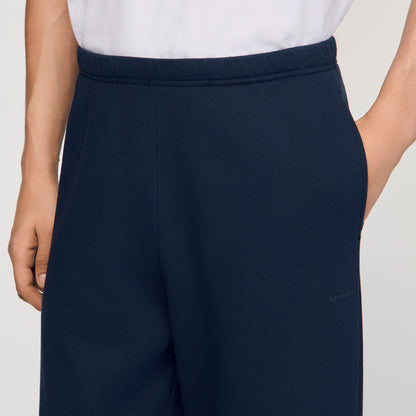 Sandro Logo Jogging Cotton Jogging Bottoms Navy Blue