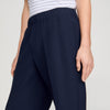 Large Jersey Wide-Leg Trousers Navy Blue