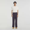 Large Jersey Wide-Leg Trousers Dark Chocolate