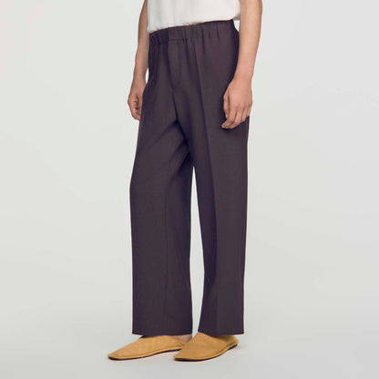 Large Jersey Wide-leg trousers Dark Taupe