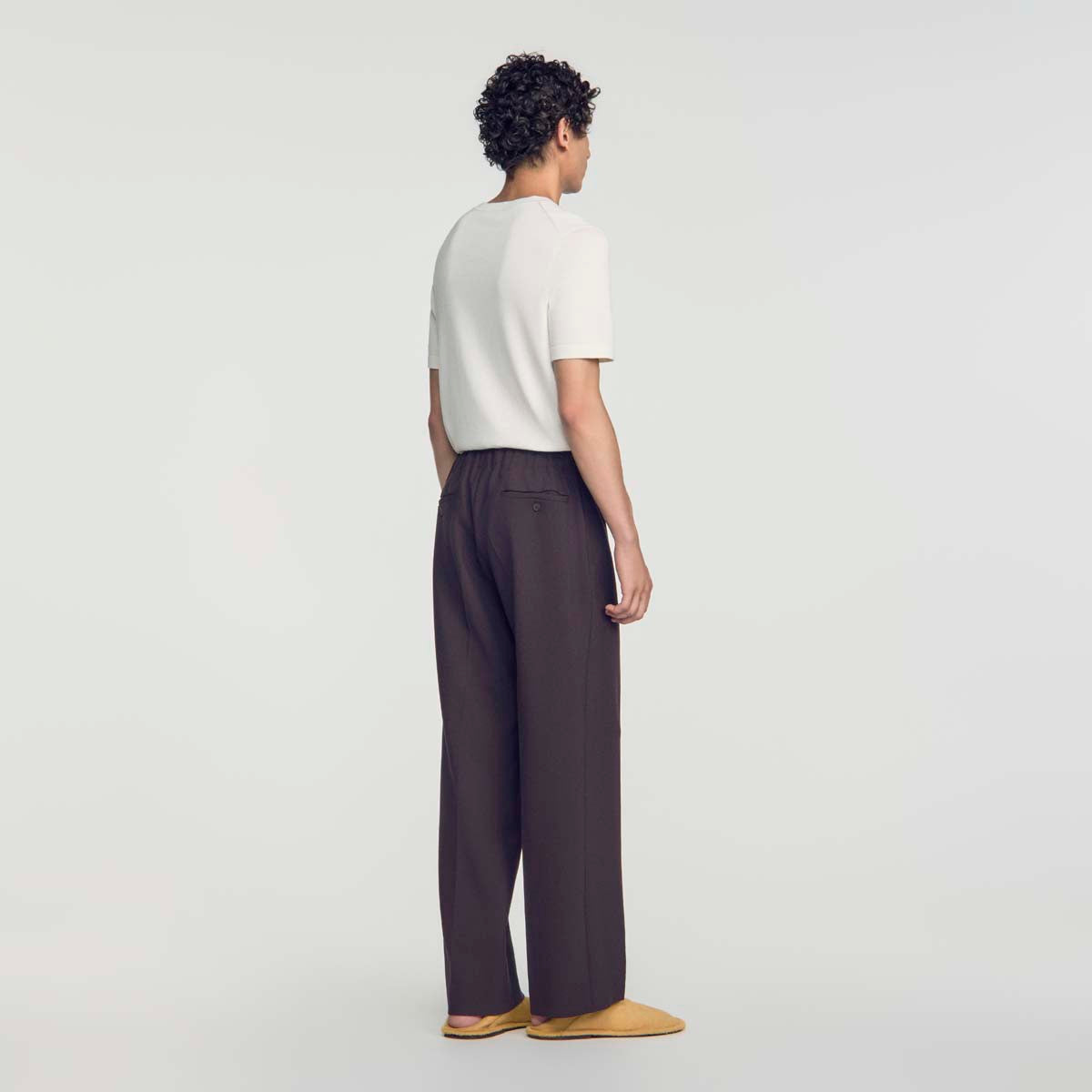 Large Jersey Wide-leg trousers Dark Taupe