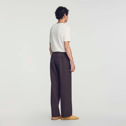 Large Jersey Wide-leg trousers Dark Taupe