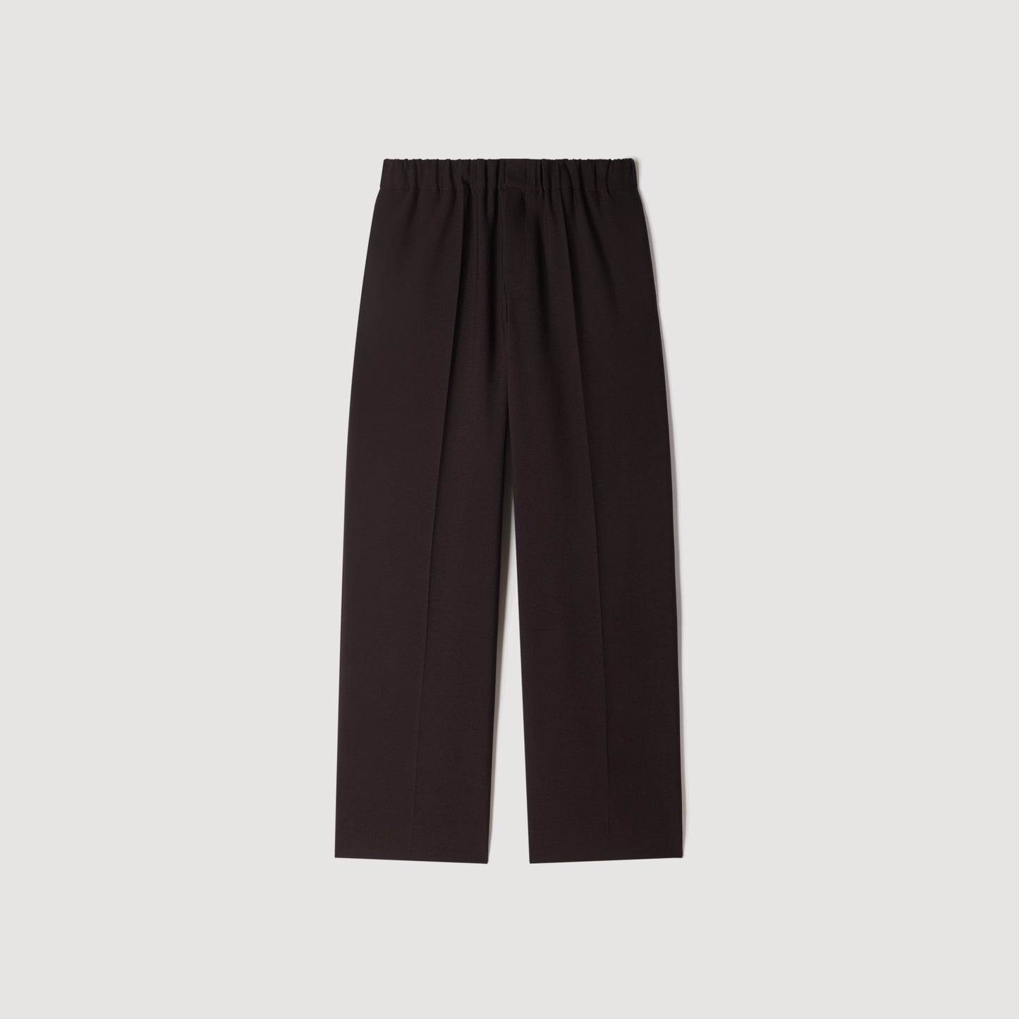 Large Jersey Wide-leg trousers Dark Taupe