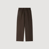 Large Jersey  Straight Leg Trousers Dark Chocolate