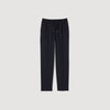 Elasticated Straight-Leg Pants Navy Blue