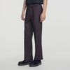 Alpha Cotton Large Wide-Leg Elastic Waist Trousers Chocolate