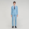 Formal Bleu Ciel Wool Suit Trousers Sky Blue