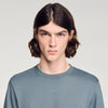 Sandro Logo Crewneck Logo Sweatshirt Grey / Blu