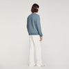 Sandro Logo Crewneck Logo Sweatshirt Grey / Blu