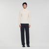 Zip Sweater Wool Jumper With Zip Collar Off White