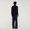 Zip Sweater Wool Sweater With Zipped Collar Carbon Black