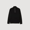 Zip Sweater Wool Sweater With Zipped Collar Carbon Black