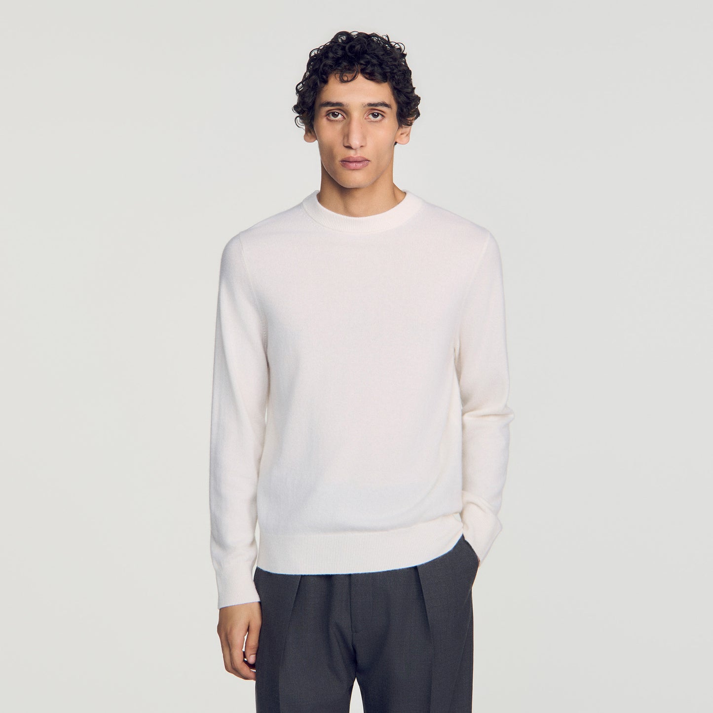 Crewneck Cashmere Cashmere jumper Ecru